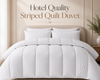 Share Hotel Quality Duvet Striped Microfibre 4.5 Tog Quilt Single Double Super King